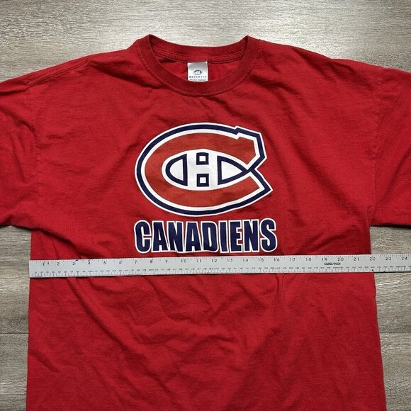 Retro Montreal Canadiens Shirt Size XL Hockey Bulletin Red Classic NHL - Picture 4 of 5